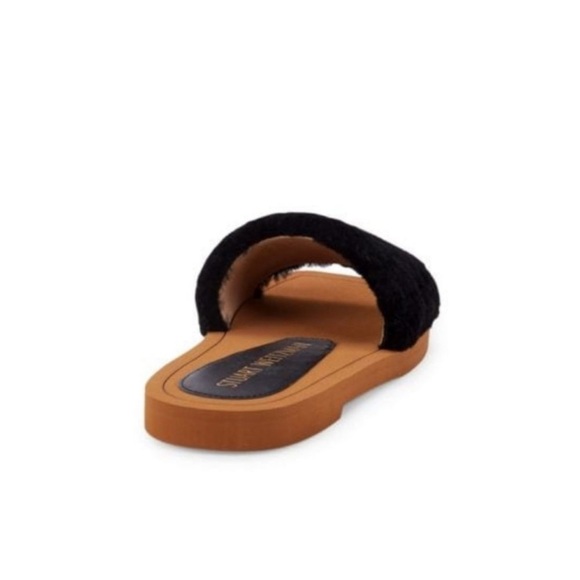 STUART WEITZMAN NEW Cammy Leather Slide Sandals Black Size 8 US 38.5 EU - Picture 2 of 10
